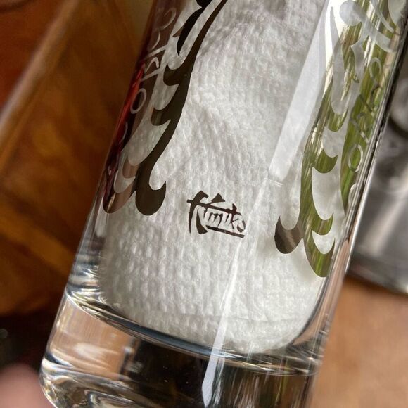 Vintage Kimiko Guardian Shield Crest glass (4) set , Lusterware by Vitreon, vint - Picture 4 of 7